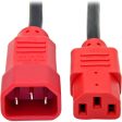 Tripp Lite 4ft Computer Power Cord Extension Cable C14 To C13 Red 10a 18awg Online now